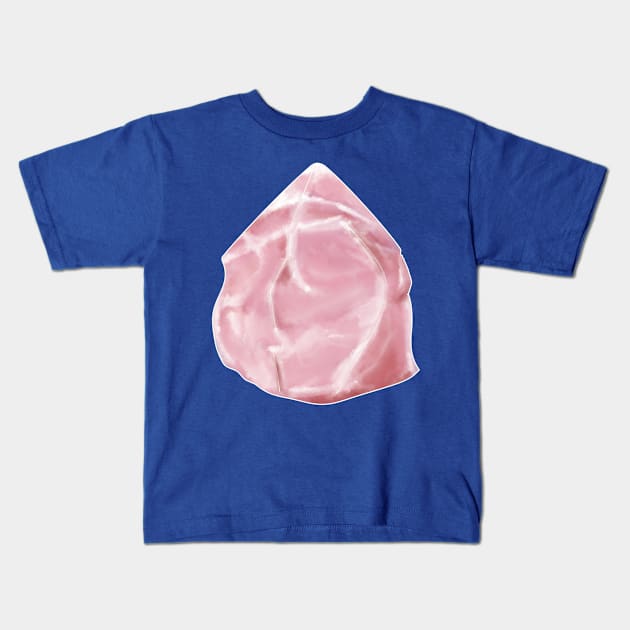 Rose Quartz Crystal Kids T-Shirt by DesignsBySaxton